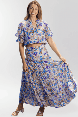 AG Verona Maxi Skirt - White Background