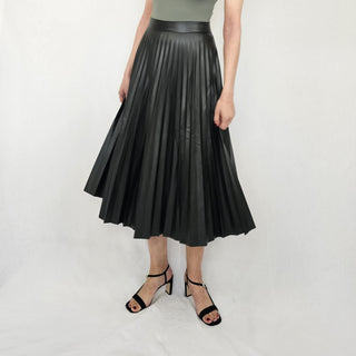 Harley Faux Leather Pleated Skirt