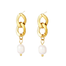 Gigi Pearl Drop Earrings - 18K Gold