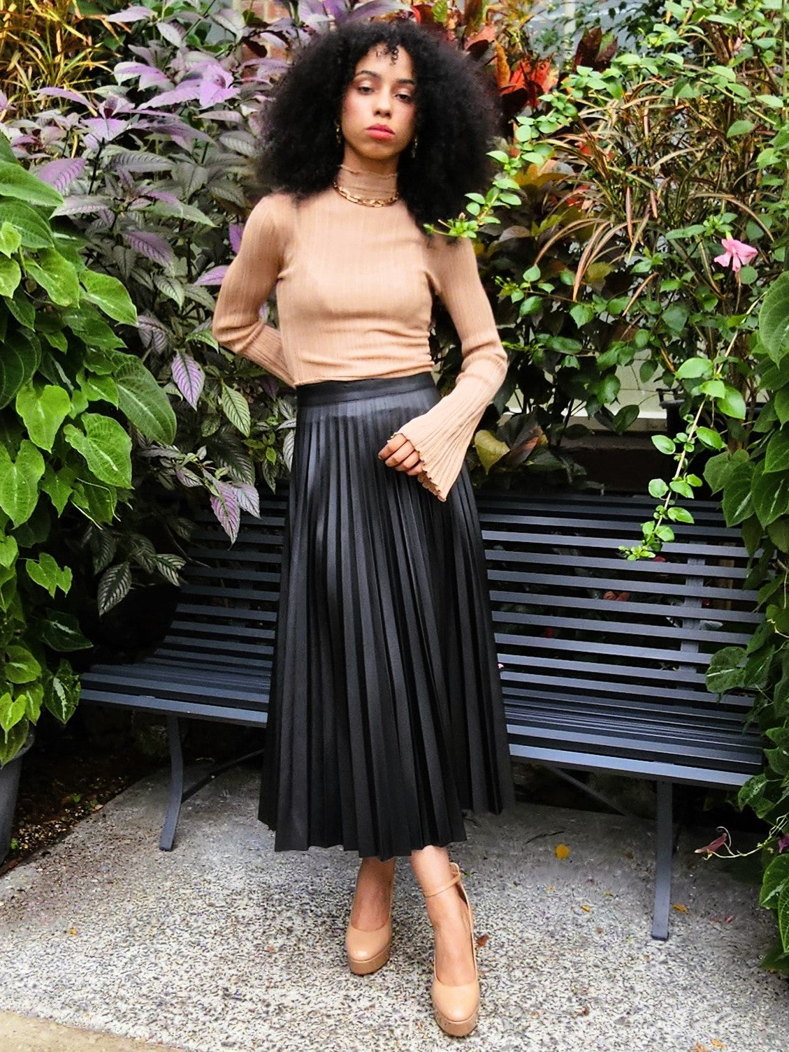 Leather Midi Skirt Black Faux Leather Skirt Size 18 Plus Size Faux