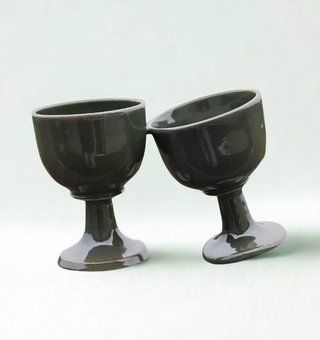 Black Handmade Goblet or Wine Cup