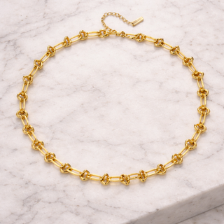 Hailey Knot Chain Necklace - 18K Gold