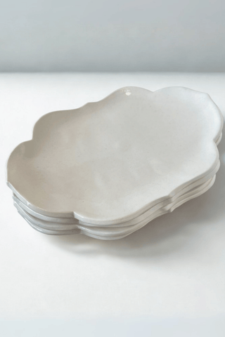 Elegant series cake plate stacked