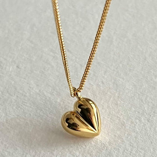 Ruby Heart Necklace - 18K Gold
